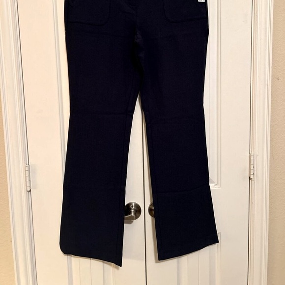 Woman’s dark blue flare leg trouser pants in size 12 by bar three. - Picture 3 of 3